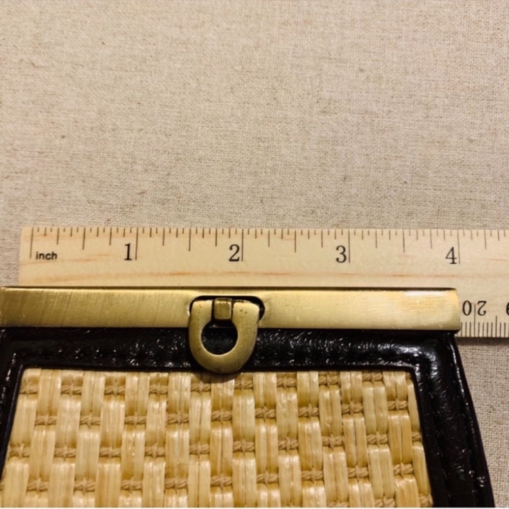 The Limited | Coin Pouch | Leather & Straw - Picture 7 of 12